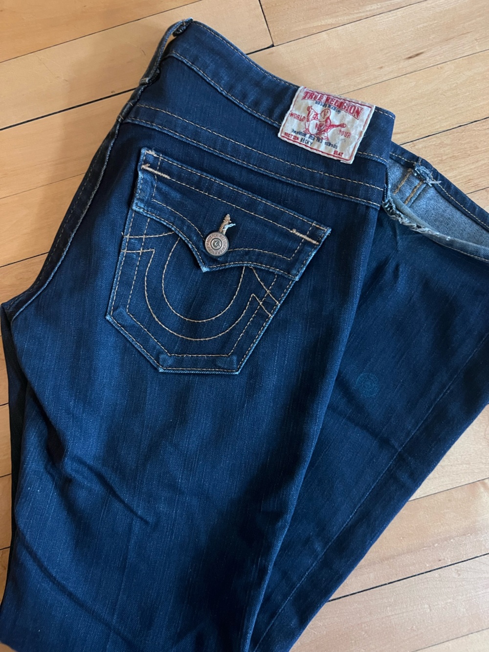True Religion Low Rise Boot Cut Jeans